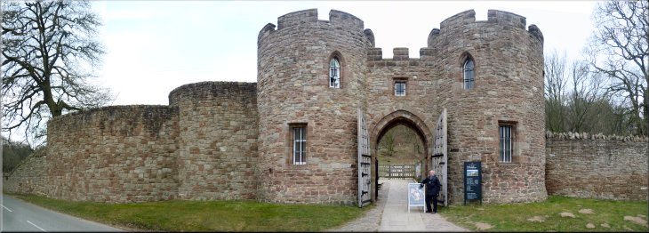 The gatehouse in the outer wall at Beeston Castle